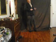 shiny legs and a double breasted jacket lungs that inhale and a dick that says wack it