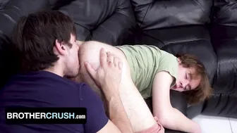 Gay Stepbrothers Fuck Bareback While Parents Are Away
