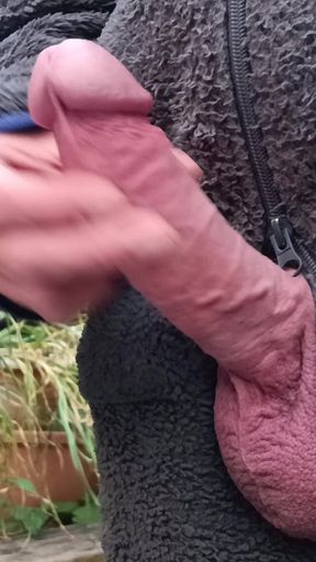 Big Cock Close up Outdoor Onesie Wank Dripping Cum