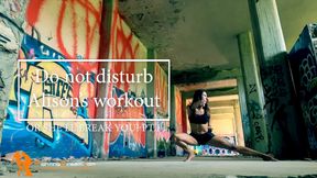 Do not disturb Alison's workout or she'll break you pt1
