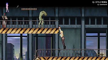 Adult video game with busty surviving blonde gets fucked by several zombies