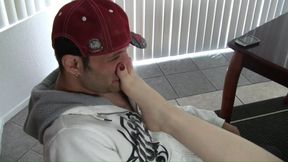 Caroline Pierce: A Salesman, Neighbor, Student And Employee All Licking My Damp Sweaty Stinky Feet (Part 3 - The Student)