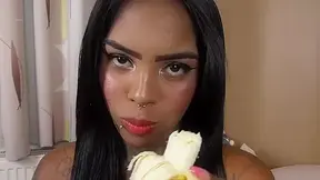 Ebony teen 18+ Banana Eating - SoloAustria