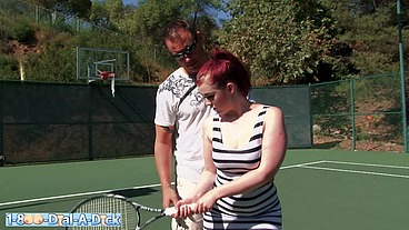 UK PAWG Jaye Rose Tennis Lesson Fuck