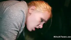 Stranded Russian Teen 18+ Bangs Huge Dick In Car