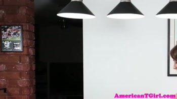 Trans Babe's Sensual Solo: Wanking Cock & Tugging Ass