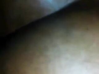 Ebony angel groaning with a dong in her booty.