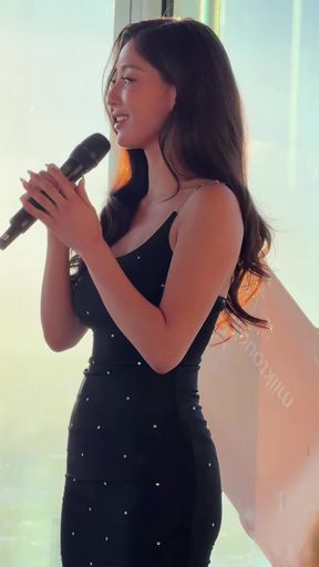 Singer on stage