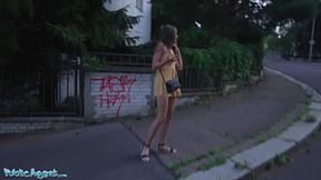 Public Agent Robbed Babe Fucks A Stranger for Cash