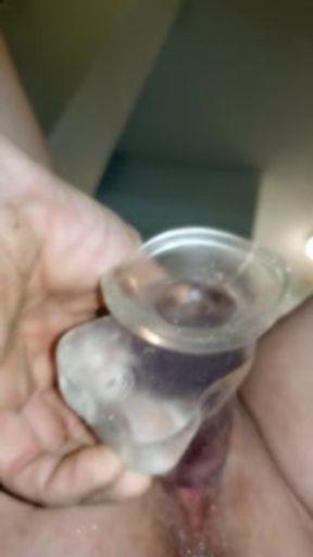 Pregnant and fucking my self at his EXs house accidentally pissed on the brand new floor.