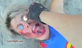 superheroine outdoors porn on the beach