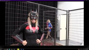 Bat Girl Fights Harley Quin In The Steel Cage