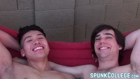 Asian jock cocksucker asshole tongued by handsome deviant