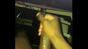 Stroking my fat cock