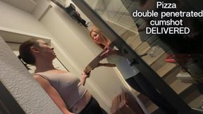 FFM delivery guy got payed by double blow of 2 fit girl big tits and fit ass