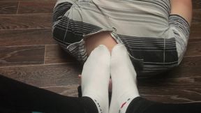Verified Amateurs - Femdome Slave In Handcuff Worship Sport Socks Mistress