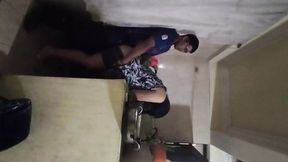 Servant cleaning and intimate moments
