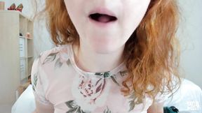 Redhead EXPERIENCED ONE's Hefty Boob Lactation Session