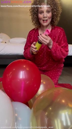 Merce Masturbates with Balloons, She's Super Horny, Look at Her Pussy
