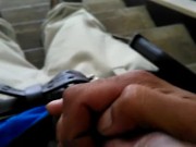 Outside at work... And its only precum (OnlyFans/NickSteeleDick)