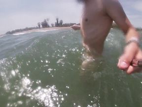 I Have a Sexy Cock and I Think People Must Know so I Wear a See Through Thong in a Public Beach