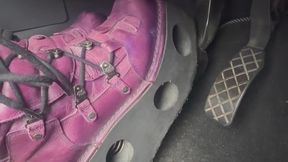 Vintage Purple New Rock Boots Control A VW Polo pedal pumping