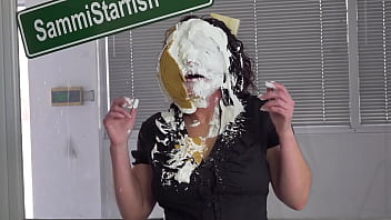 Throwing pies at Karen&#039_s face - Humiliated bitch