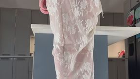 Black heels - see through skirt, face and throat destroyed! EXTREME TRAMPLE!