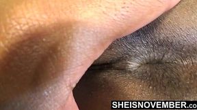 Young Ebony Butthole Gets Thumb Fucked by Old Man's Thick Grabbing Hands - 4K Sheisnovember