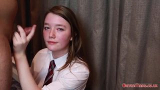 British sekolah cosplayer suka menghisap banyak zakar