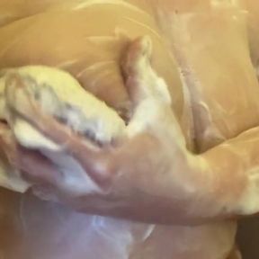 Bbwbootyful  - Shower soapy boobs play