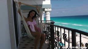 Hotkinkyjo's biggest tits get toyed and banged anally in Mexico