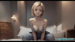 Cute Busty Young AI Blonde Loves Riding On A Cock