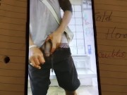 I got caught  trying to jerkoff outside in public