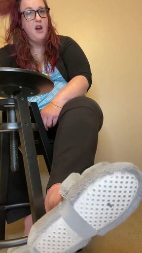 Slipper Domination: BBW Feet Humiliation as My Footstool