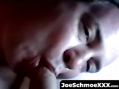 JoeSchmoeXXX.com - Facialized old guy swallows black and white dick together