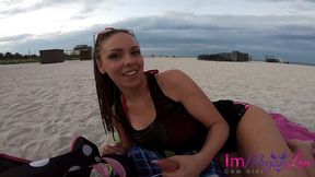 public beach wacking off - immeganlive