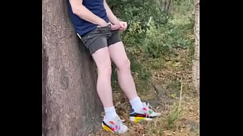 Caught jerking-off in the woods