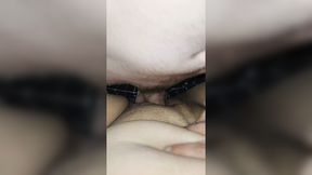 Big, beautiful, chubby chick rides thin dude's cock&#x1F346;, gets creamed, sloppy facial, oh yeah!