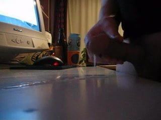 Cumming on table