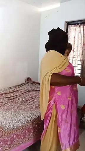 Indian lady bedroom dress change performance videos