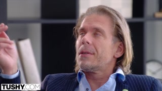 TUSHY Sexy temp Hazel cant resist seducing her boss