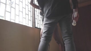 The Yellow Room part 2 = Daddy tie and gag me then plays with me till i cum