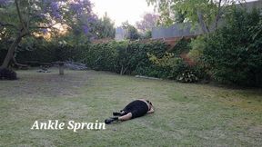 I sprained my ankle because of the heels.