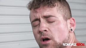 ”BondageBros: Jay Austin blows & rides muscular hunk Michael Romans veiny shaft”