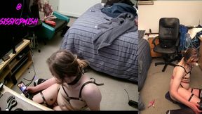 SissyCDMish - fucks bbc dildo for cam show again