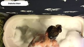 Spying On A Bath Sky View Bubble Bath Soapy Brunette Dakota Marr