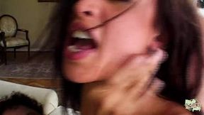 Petite Asian Cutie gets double fucked powerful and eats pussy