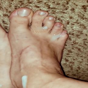 Creamed My Ankles Just for You - Foot Cum JOI, Edging, Moaning, Self-worship