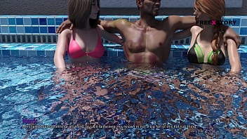 My Dorm 15- Mark Giving Back Massage to his Stepsister Emma at Swimming Pool